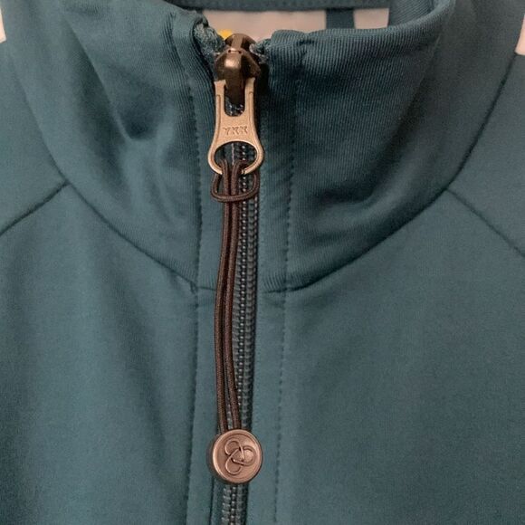 Zella 2-Pc Set Teal Jacket/Pants with White Accents Pockets Men’s Size S - Picture 2 of 15